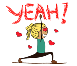 Girls like yoga sticker #10418096