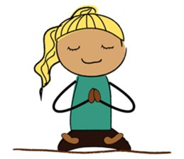 Girls like yoga sticker #10418097