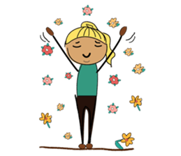 Girls like yoga sticker #10418098