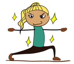 Girls like yoga sticker #10418100