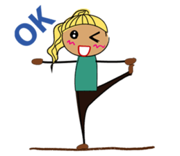 Girls like yoga sticker #10418101