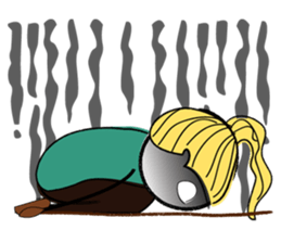 Girls like yoga sticker #10418105