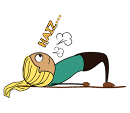 Girls like yoga sticker #10418106