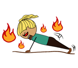 Girls like yoga sticker #10418107