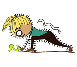 Girls like yoga sticker #10418109