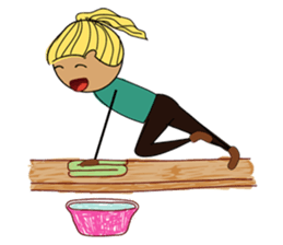 Girls like yoga sticker #10418110