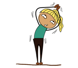 Girls like yoga sticker #10418111