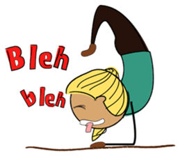 Girls like yoga sticker #10418115