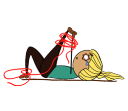 Girls like yoga sticker #10418116