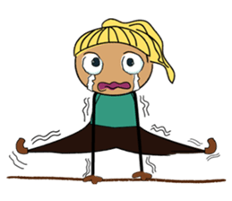 Girls like yoga sticker #10418118