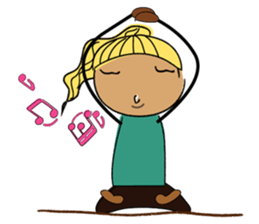 Girls like yoga sticker #10418119