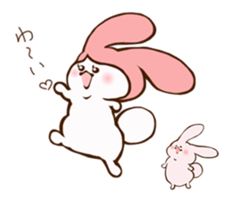 Cats love the rabbit sticker #10418363