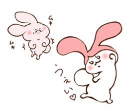 Cats love the rabbit sticker #10418366