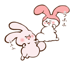 Cats love the rabbit sticker #10418381