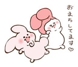 Cats love the rabbit sticker #10418382