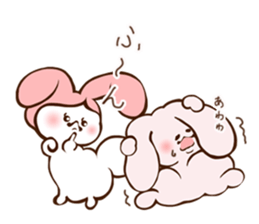 Cats love the rabbit sticker #10418395