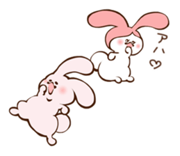 Cats love the rabbit sticker #10418399