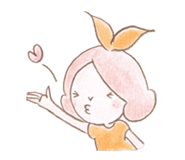 Small fairy of pink hair sticker #10419532