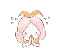 Small fairy of pink hair sticker #10419538