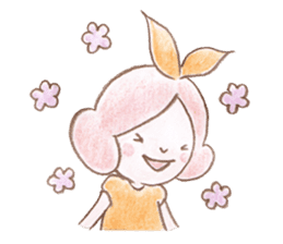 Small fairy of pink hair sticker #10419541