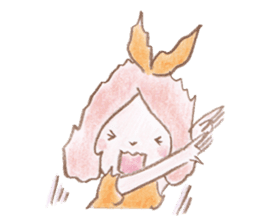Small fairy of pink hair sticker #10419545