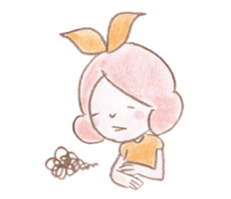 Small fairy of pink hair sticker #10419546