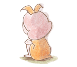 Small fairy of pink hair sticker #10419548