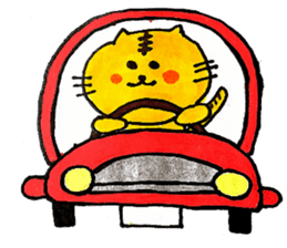 Tiger cat , day-to-day Torao sticker #10419679