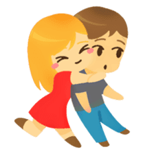 Crazy couple in love sticker #10420000