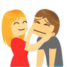 Crazy couple in love sticker #10420004