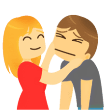 Crazy couple in love sticker #10420004