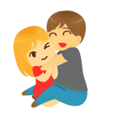 Crazy couple in love sticker #10420005