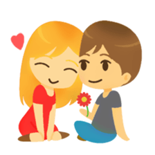 Crazy couple in love sticker #10420006