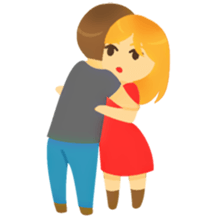 Crazy couple in love sticker #10420007