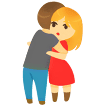 Crazy couple in love sticker #10420007