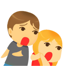 Crazy couple in love sticker #10420008