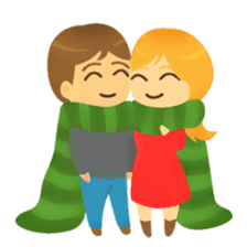 Crazy couple in love sticker #10420011