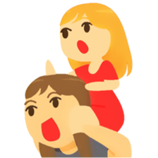 Crazy couple in love sticker #10420014