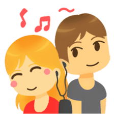 Crazy couple in love sticker #10420015