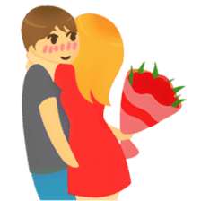 Crazy couple in love sticker #10420017