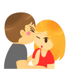 Crazy couple in love sticker #10420018