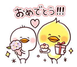 2 birds of cute chick Sticker.2 sticker #10420574