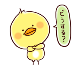 2 birds of cute chick Sticker.2 sticker #10420592