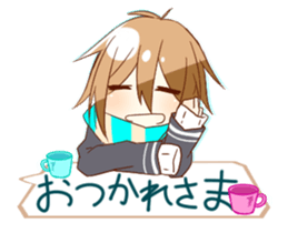 Sticker of 4 boys sticker #10421441