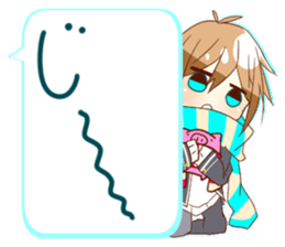 Sticker of 4 boys sticker #10421442