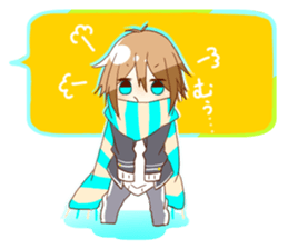 Sticker of 4 boys sticker #10421444