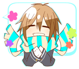 Sticker of 4 boys sticker #10421445