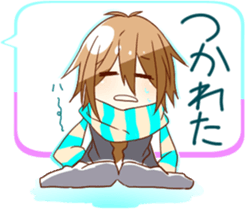 Sticker of 4 boys sticker #10421447