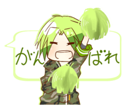 Sticker of 4 boys sticker #10421453