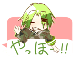 Sticker of 4 boys sticker #10421454